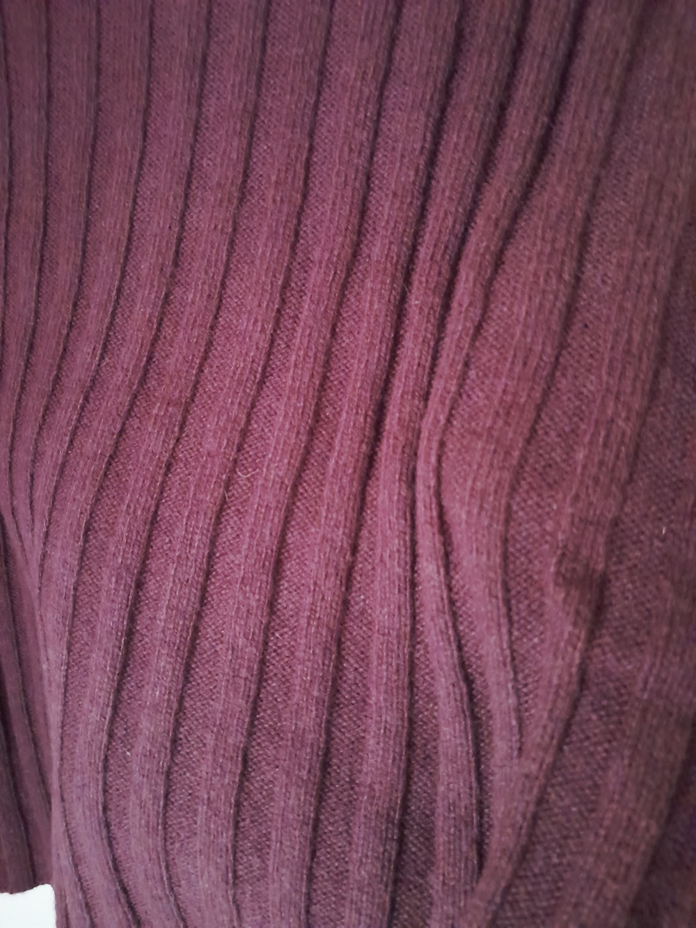 Madewell Plum Purple Ribbed Mockneck Cropped Wool Blend Sweater XL - Picture 10 of 12